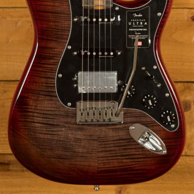 Fender Limited Edition American Ultra Stratocaster HSS | Streaked Ebony - Umbra for sale