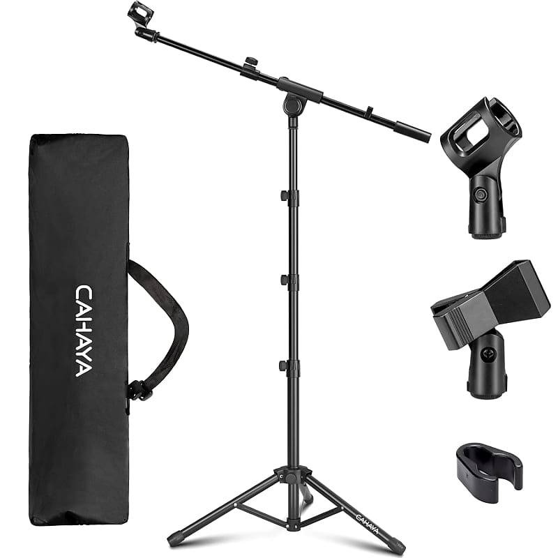 4Pcs 360° Rotating Microphone Stand Mic high quality Clip Boom Arm Foldable Tripod Black