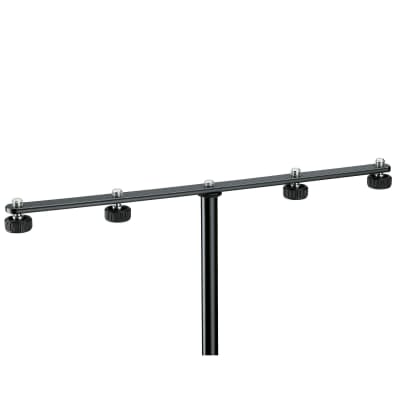 OB K&M 23600.500.55 4-Space Microphone Bar Stand, Black image 2
