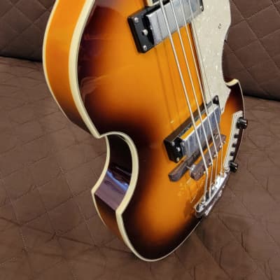 Jay Turser JTB-2B-VS Series Semi-Hollow Violin Shaped Body Maple Neck 4-String Electric Bass Guitar image 7