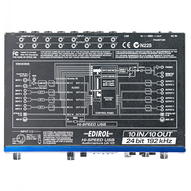 Roland Edirol Ua-101 Hi-Speed USB Audio Capture Midi | Reverb