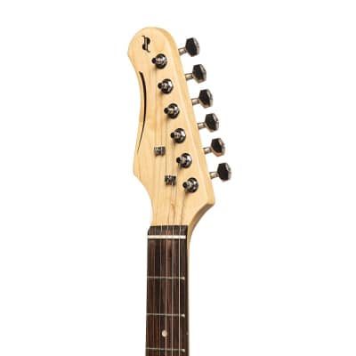 Stagg Left-Handed Electric Guitar - Brilliant Black - SES-30 BK LH image 5