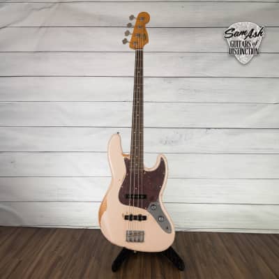 Fender Flea Signature Jazz Bass Road Worn Shell Pink image 3