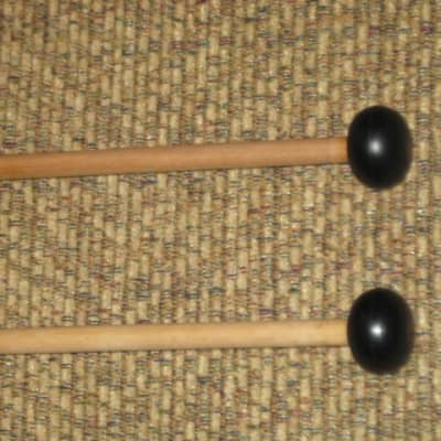 ONE pair new old stock (with packaging) Encore Mallets by Dan Lidster 103B, Oval Hard Rubber Black HEAD (unwound) / Birch Dowel HANDLES, from around 2019, made in USA image 19