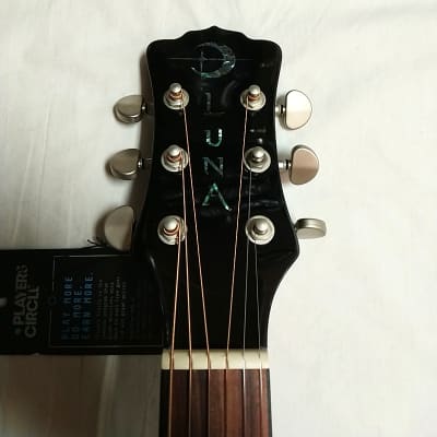 LUNA Fauna Phoenix cutaway acoustic electric Guitar NEW Classic Black w/ Light CASE image 5