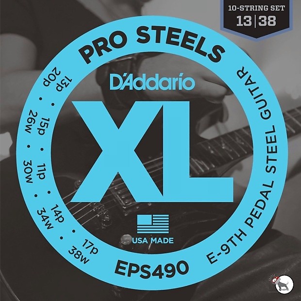 D'Addario EPS490 Pedal Steel Strings E-9th Standard image 1
