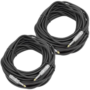 Seismic Audio FS50-2 1/4" Male TS to 1/4" Male TS Speaker Cable - 50' (2-Pack)