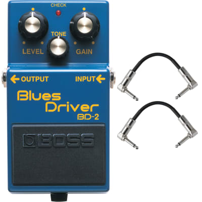 Boss BD-2 Blues Driver Guitar Effects Pedal Stompbox Footswitch + Cables