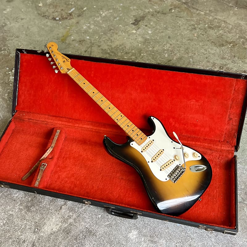 E serial MIJ Fender Stratocaster ST57 1985 57 Sunburst reissue original  vintage Japan | Reverb Australia