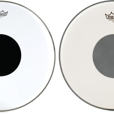 Remo Controlled Sound Clear Drumhead - 18 inch - with Black Dot  Bundle with Remo Controlled Sound Coated Drumhead - 14 inch - with Black Dot image 1