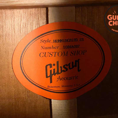 2014 Gibson Custom Shop Hummingbird Ebony Black image 12