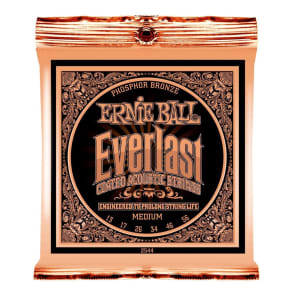 Ernie Ball 2544 Everlast Phosphor Bronze Medium Acoustic Guitar Strings (13-56)