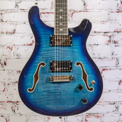 PRS - Paul Reed Smith SE Hollowbody II - Hollowbody Electric Guitar - Faded Blue Burst - w/ Hardshell Case image 1