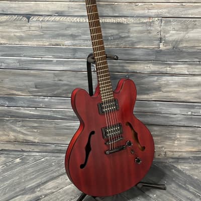 Used Epiphone 2005 Dot Studio Semi-Hollow Electric Guitar with Gig Bag- Worn Cherry image 4