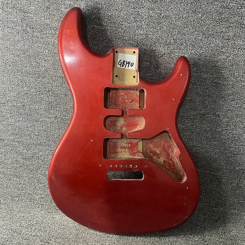 HSH Red Basswood Guitar Stratocaster Strat Style Body | Reverb