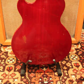 Vintage 1964 Guild 'Slim Jim' T100 D Starfire Cherry Semi Hollow Electric Guitar image 17