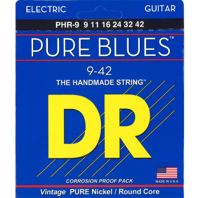 DR PHR-9 Pure Blues Pure Nickel Electric Guitar Strings 9-42 image 1