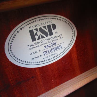 ESP LTD XAC20E  Acoustic/Electric Guitar~2011~Fuchsia~Magenta~Amazing~w/Gig Bag~Tiger Eye~XTone image 4