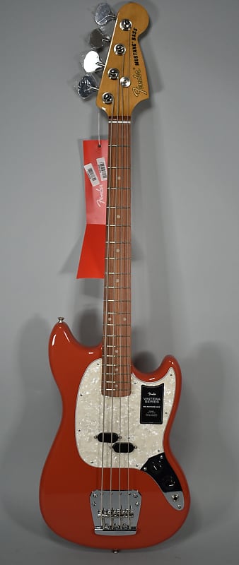 2022 Fender Vintera '60s Mustang Bass Fiesta Red Finish w/Gig Bag image 1