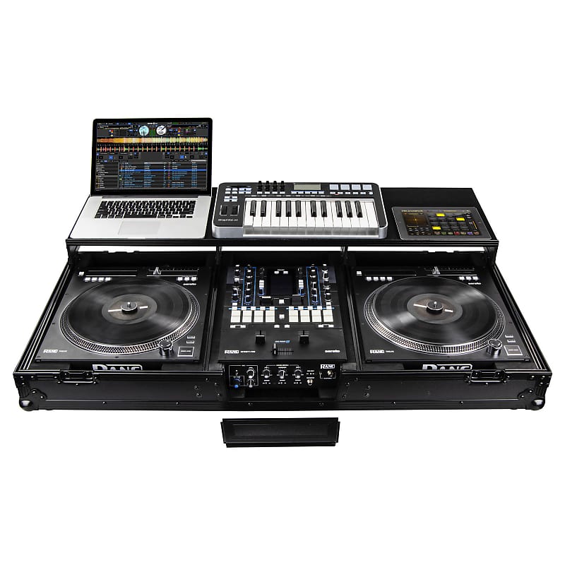 Rane Four Odyssey FZRANE1272WBL Black DJ Battle Coffin For