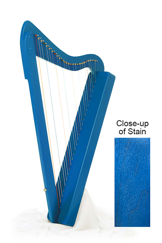 Rees Harps Sharpsicle Harp, 26 Strings, Blue Stain Finish image 1