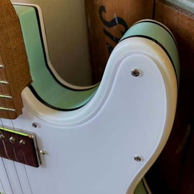 Revelator Guitars - Retrosonic Deluxe - Olympic White & Foam Green image 10