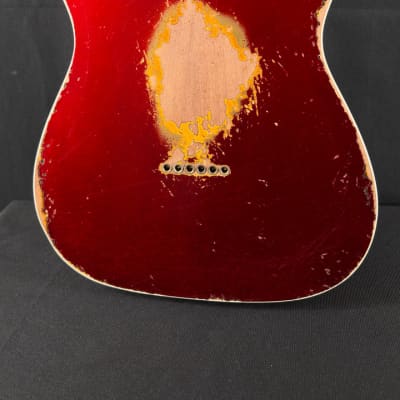 Fender Custom Shop Limited Edition Heavy Relic '60 Tele Custom in Aged Candy Apple Red over 3-Color Sunburst image 4