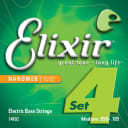 Elixir 14102 Medium 50-105 Nanoweb Long Scale 4 String Set Electric Bass Strings