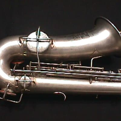 Vintage Silver Buescher True Tone Alto Saxophone in a Hard Case as-is   7 S image 6