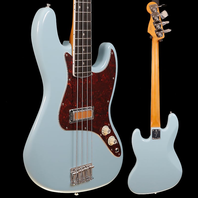 Fender Gold Foil Jazz Bass 4-string Bass, Sonic Blue | Reverb