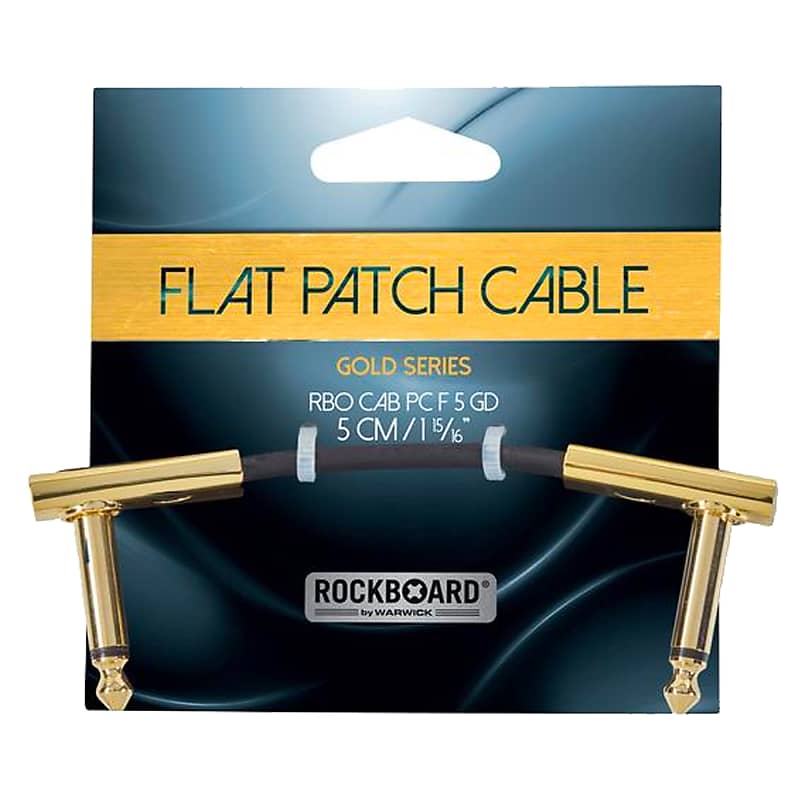 RockBoard Flat Patch Cable Gold 5cm (1.97") image 1