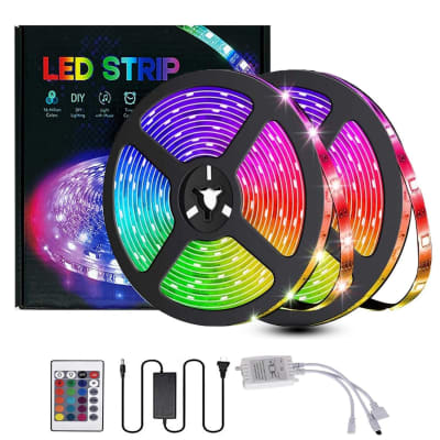SUPERNIGHT LED Strip Lights, 16.4FT 5M SMD 5050 Waterproof 300LEDs RGB  Color Changing Flexible LED Light Strip