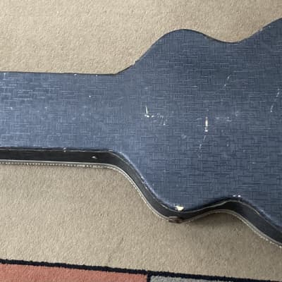 Unknown Gretsch-style case for 17” arch top or acoustic  50s-60s Black and grey image 13