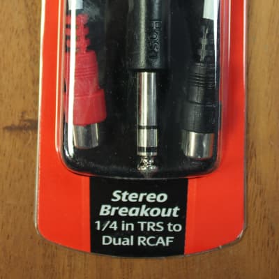 Hosa Technologies Stereo Breakout YPR-102 1/4 in TRS to Dual RCAF image 1