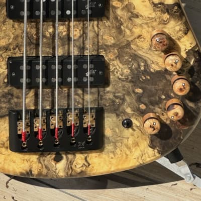 JCR Custom SC-5 5-string Bass 2021 - a killer boutique 5-string made in Spain with fabulous Spalted Maple ! image 9