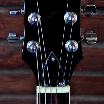 Logan 375 copy cherry handmade luthier guitar image 3