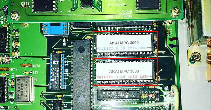 Akai MPC 3000 OS 3.50 Vailixi EPROM Upgrade KIT