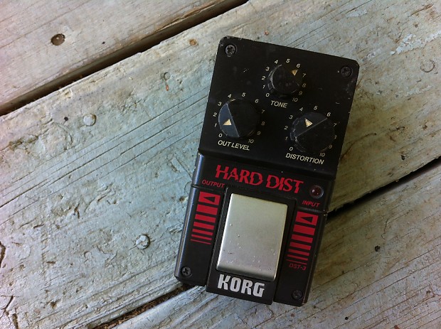 【ギフ_包装】 Vintage/Rare 1980s KORG Hard Dist DST-3 Distortion Pedal ギター