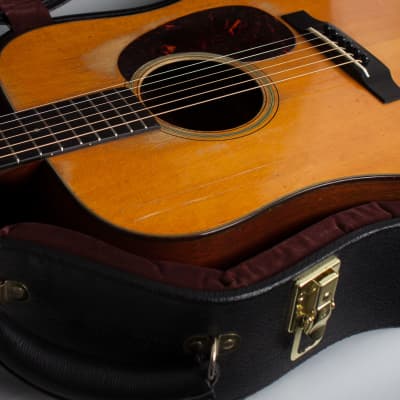 C. F. Martin  D-18 Flat Top Acoustic Guitar (1940), ser. #75523, black hard shell case. image 12