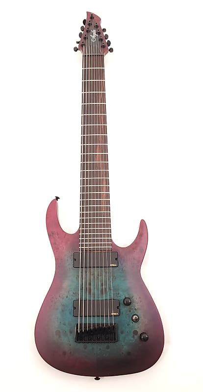 Agile 9 String  30" Scale Septor Elite 930 EB EMG-X Blue / Purple Burl Electric Guitar image 1