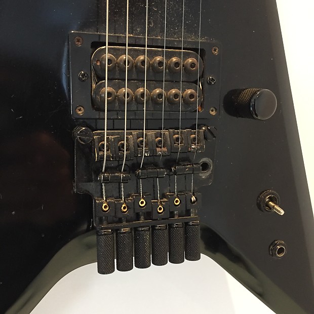 Rare Greco Tusk Guitar Device 80's Black MIJ GTV-55. V
