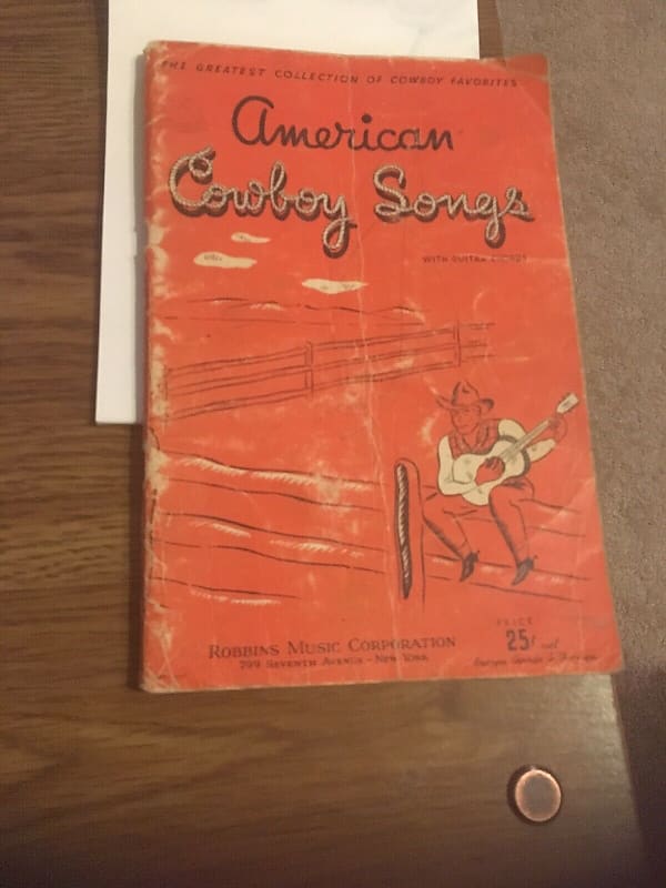 American Cowboy Songs With Guitar Chords by Robbins Music Corp, 1936 image 1