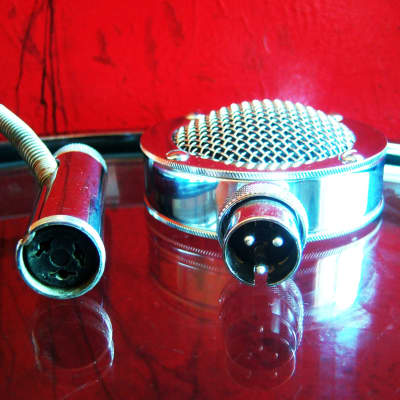 Vintage 1960's Astatic D-104 crystal "Lollipop" microphone Chrome w F-11 adapter & box Hi Z harp HAM radio JT30 T3 DR10 image 11