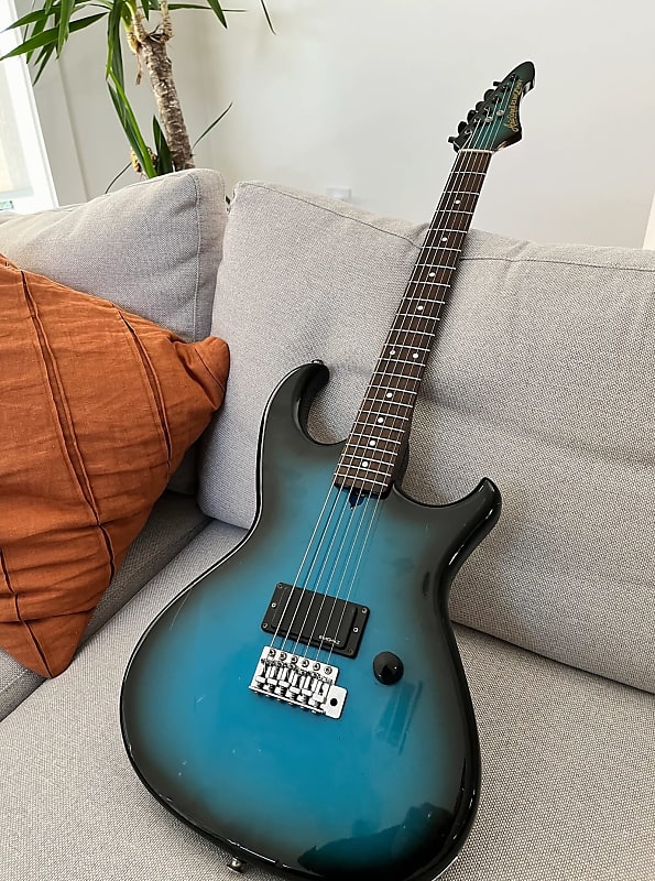 Aria Pro II Inazuma-V 1983 - Blue-Blackburst Vintage EMG