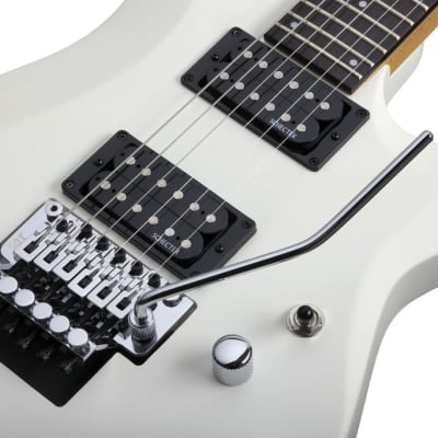 Schecter C-6 FR Deluxe Electric Guitar Satin White image 3