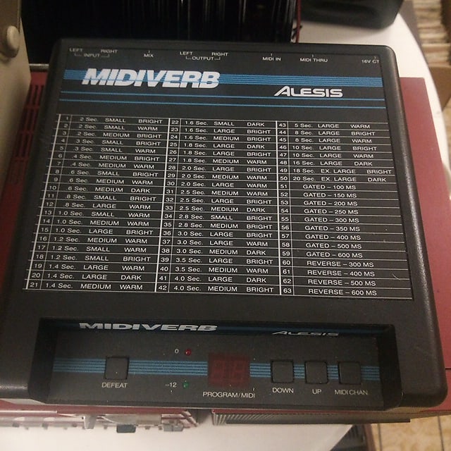 Alesis Midiverb Desktop Reverb Unit 1986 - 1987 - Black image 1
