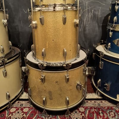 Vintage 1960s Ludwig No. 980 Super Classic Drum Set 9x13 / 16x16 / 14x22" in Silver Sparkle image 5