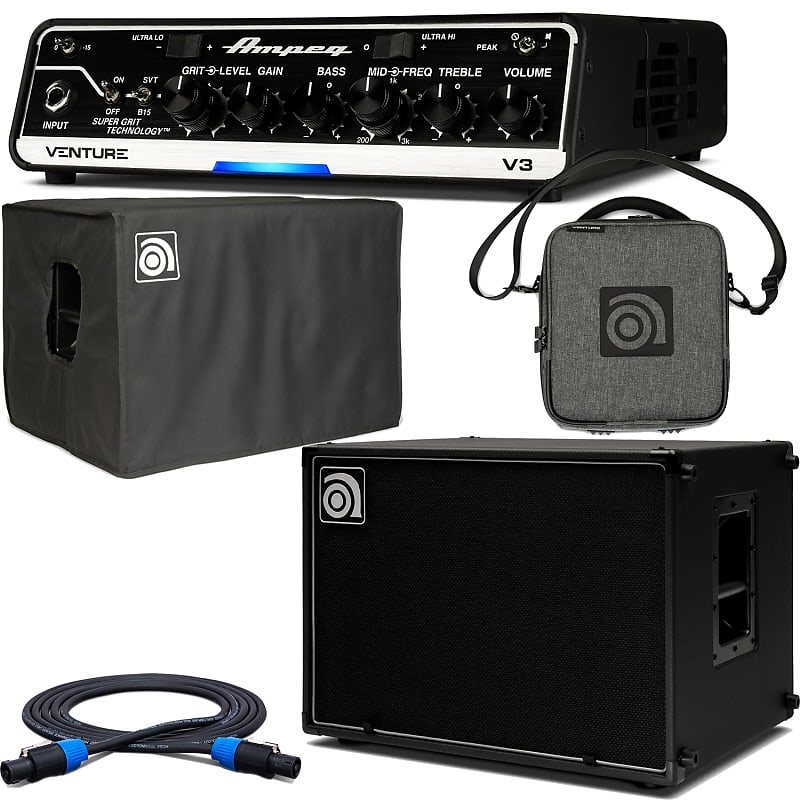 Ampeg Venture V3 300Watt Portable Lightweight Bass Amp Head Reverb