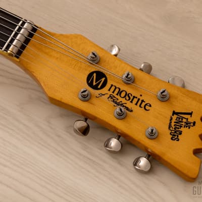 1965 Mosrite Ventures Model Vintage Electric Guitar, Ink Blue w/ Case & Strap image 4