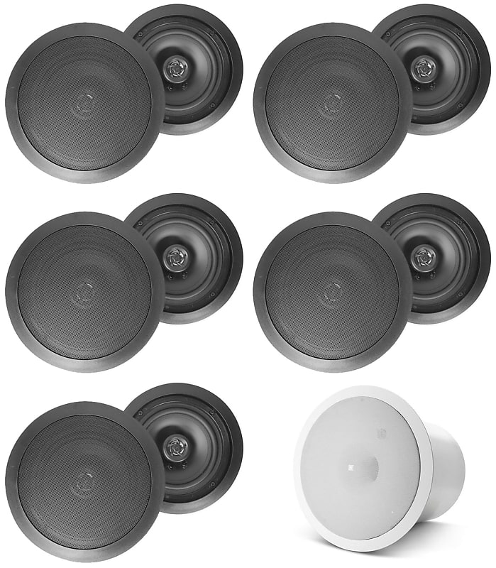 (10) HC655 6.5&quot; 500 Watt Black In-Ceiling Home Theater Speakers+JBL Subwoofers  			